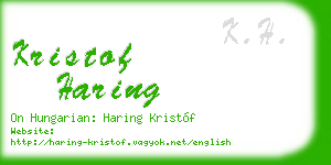 kristof haring business card